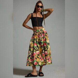 Anthropologie Maeve Belted Circle Skirt Sz 4